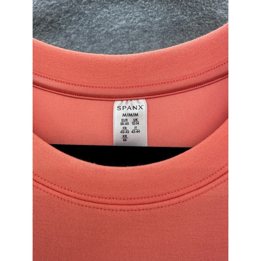 SPANX Womens sz M AirEssentials Cinched Mini Dress Coral Bright Scuba Athleisure - Picture 4 of 9